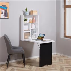 Picture of 212 Main 836-139 HomCom Wall Mounted Desk Folding Wall Desk with a Blackboard&#44; White