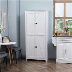 Picture of 212 Main 838-212V80WT 72 in. HomCom Freestanding 4-Door Kitchen Pantry&#44; White