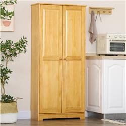 Picture of 212 Main 838-368V00BN 67 in. HomCom Pine Wood Kitchen Pantry Storage Cabinet&#44; Brown