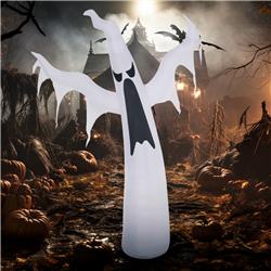 Picture of 212 Main 844-173 6 ft. Tall HomCom Halloween Inflatables White Ghost Light Up Yard Decoration with LED Light & Fan&#44; White
