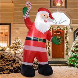 Picture of 212 Main 844-244 8 ft. HomCom Inflatable Christmas Santa Claus with Candy Cane - White&#44; Red & Green