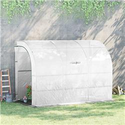 845-302V01 10 x 5 x 7 ft. Outsunny Lean to Greenhouse, White