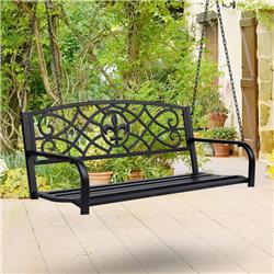 Picture of 212 Main 84A-064GD 485 lbs Outsunny Steel Hanging Porch Swing Bench&#44; Bronze