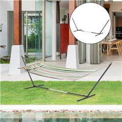 Adjustable Steel Hammock Stand - Black - 10-13 ft. - Space-Saving Design