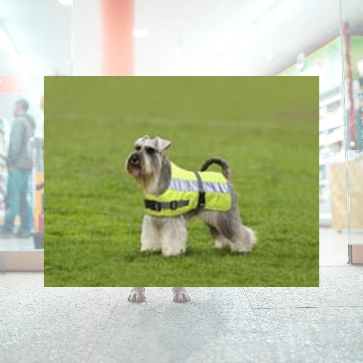 Picture of American Pet Diner 100DFHV028 Flectalon Dog Jacket Hi-Viz 28 in.