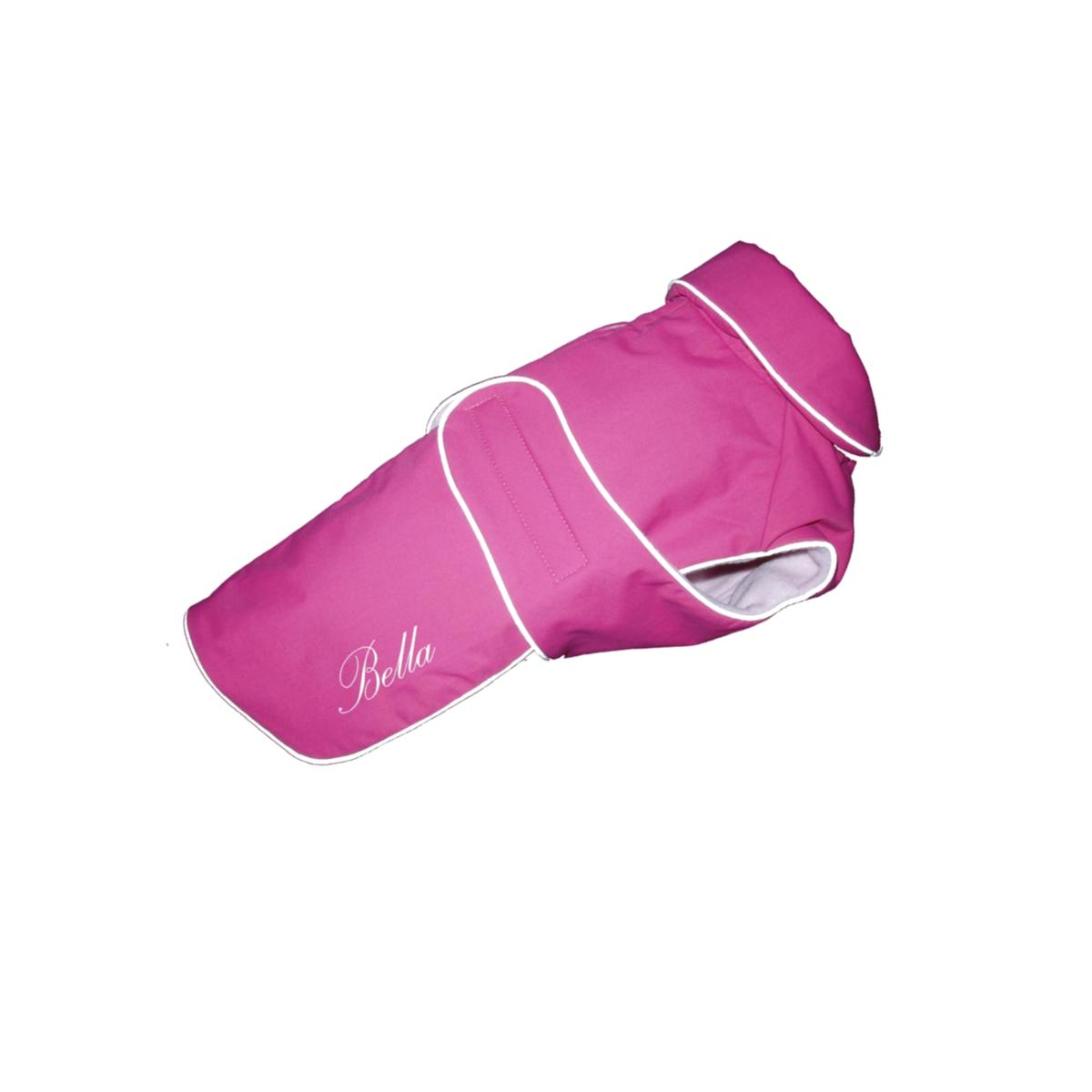Picture of A Pets World 08192922-10 Weatherproof Fleece Lined Dog coat Dark Pink