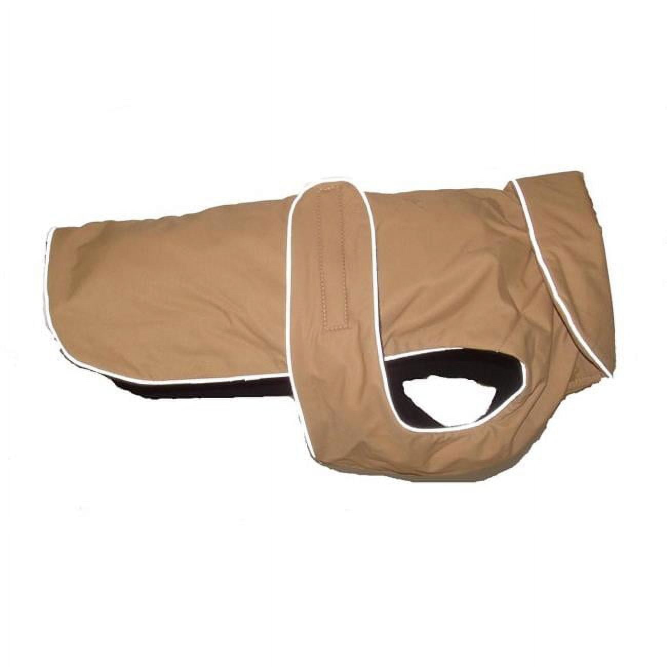 Picture of A Pets World 08192911-12 Weather Resistant Fleece Lined Dog Coat, Tan
