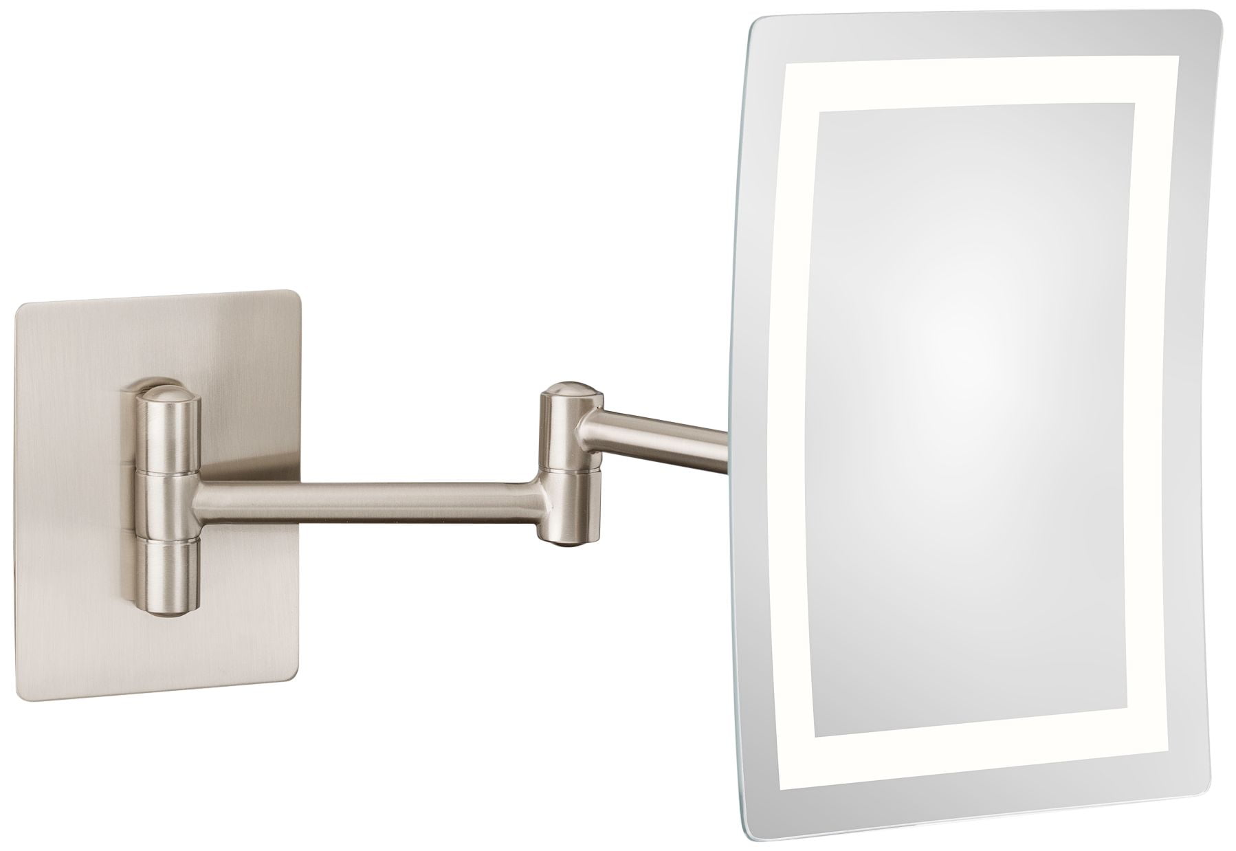 949-2-73HW Hardwired Single-Sided LED Rectangular Wall Mirror, Brushed Nickel -  Kimball & Young