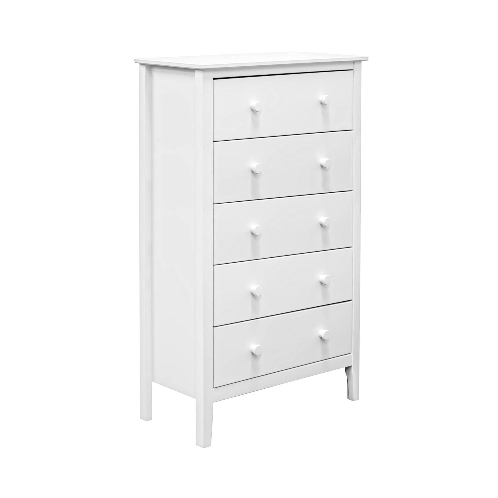 Picture of Adeptus Solid Wood 56114  Easy Pieces 5 Drawer Chest of Drawers - White