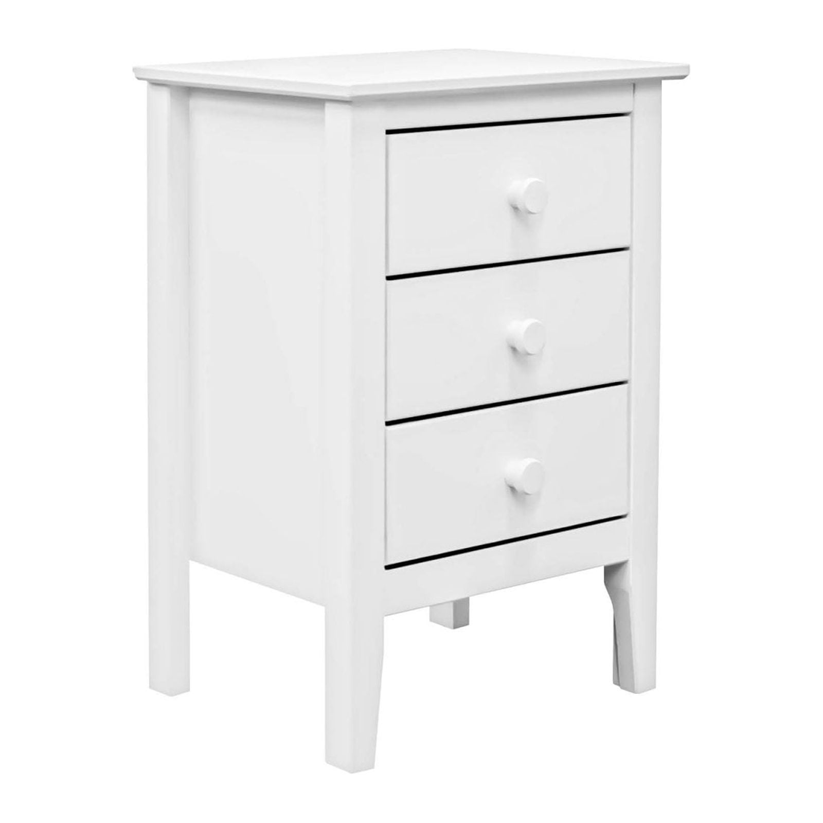 Picture of Adeptus Solid Wood 56145  Easy Pieces 3 Drawer End Table/Nightstand - White