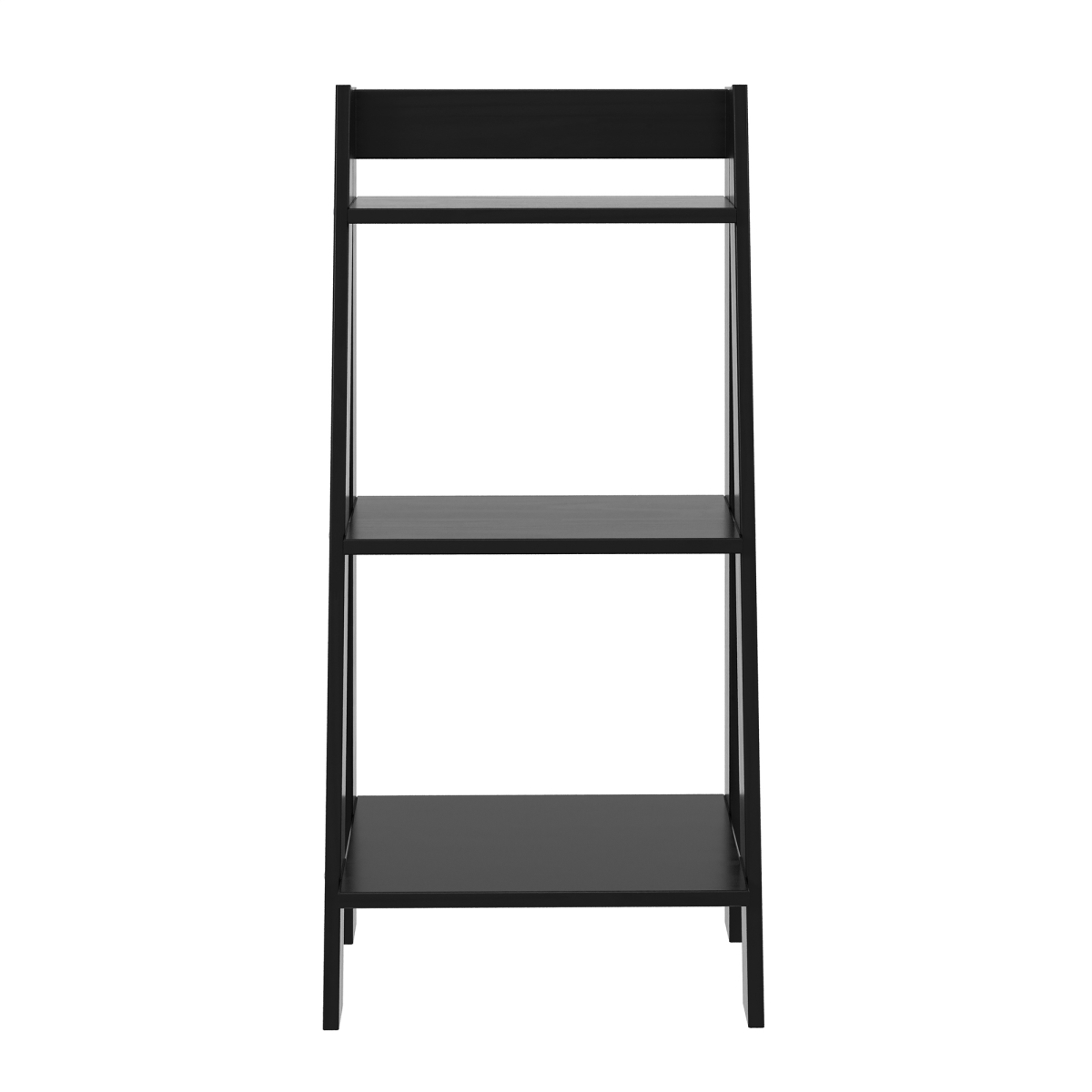 47930 Split 3 Shelf Solid Wood Ladder - Black