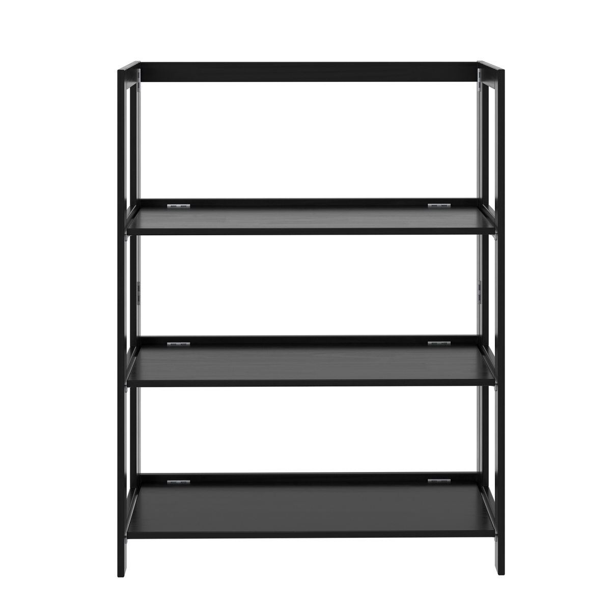 47932 3 Shelf Solid Wood Folding Bookcase - Black