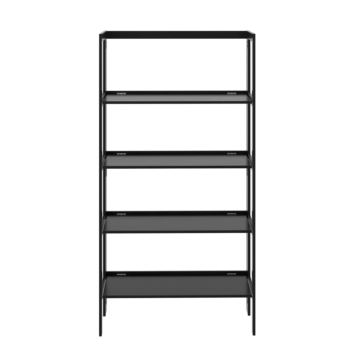 47934 4 Shelf Solid Wood Folding Bookcase - Black
