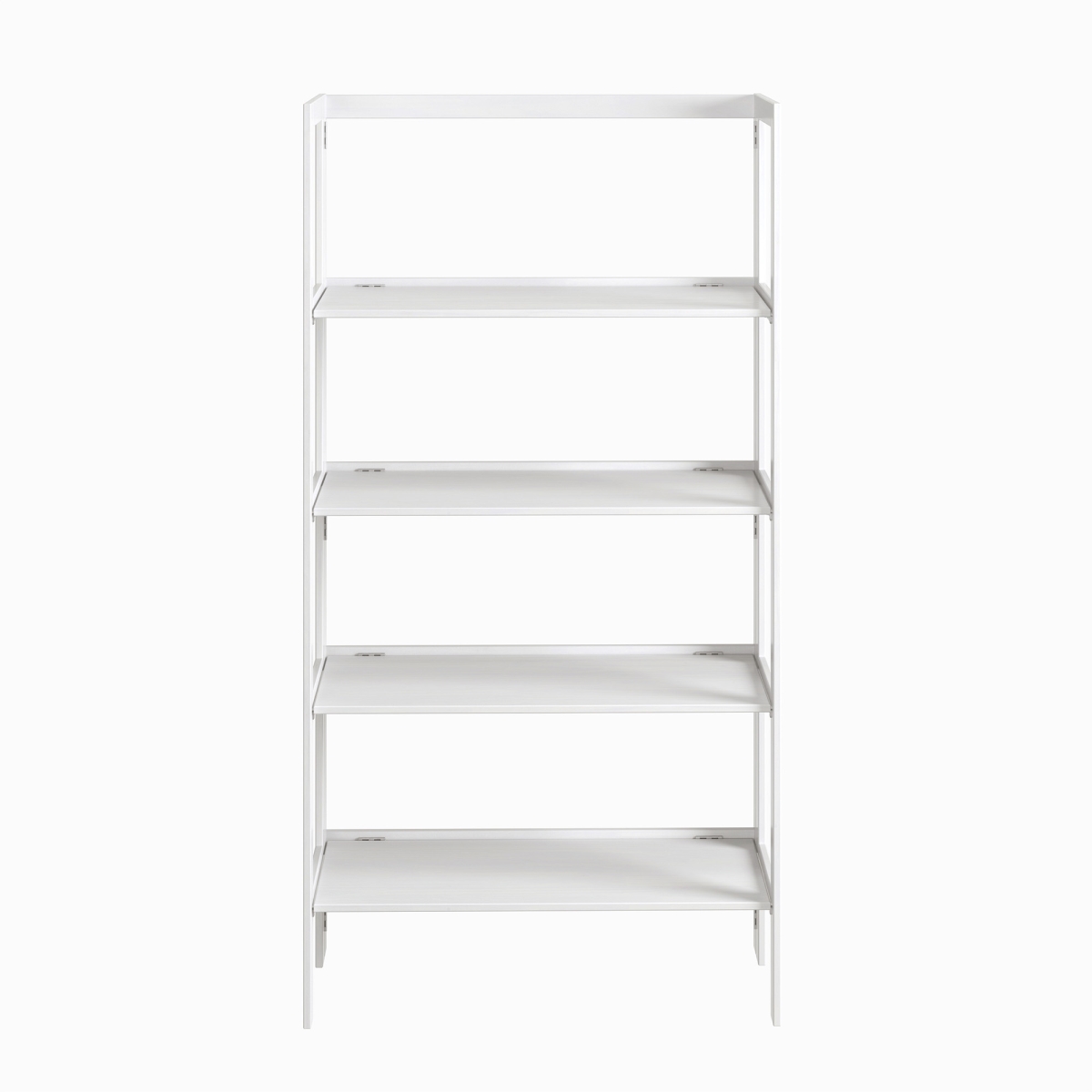 47935 4 Shelf Solid Wood Folding Bookcase - White