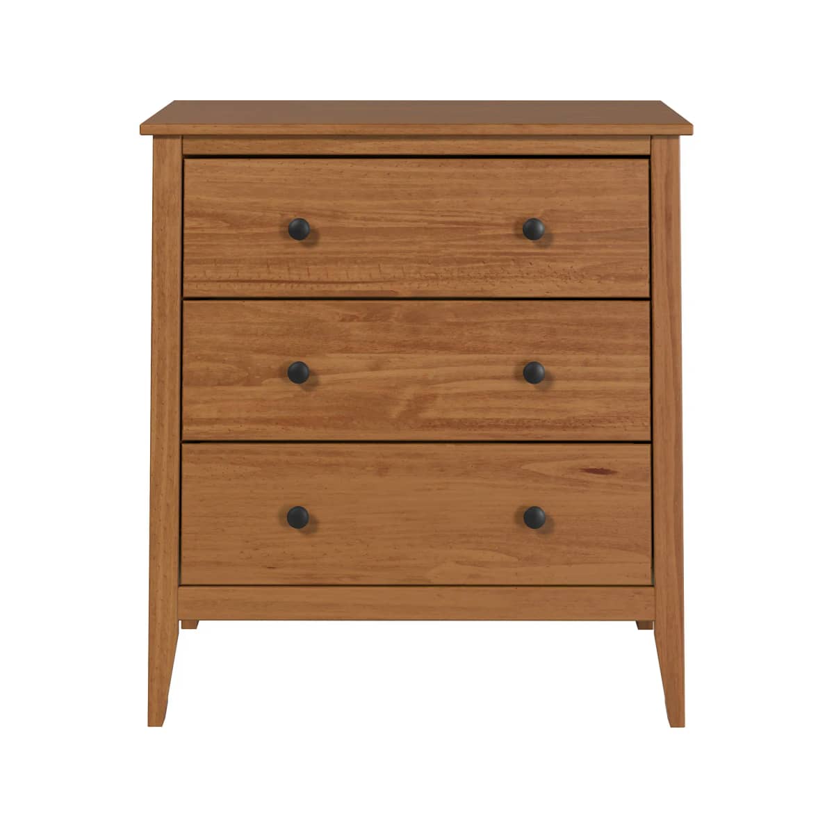 47916 Solid Wood 3 Drawer Dresser - Caramel