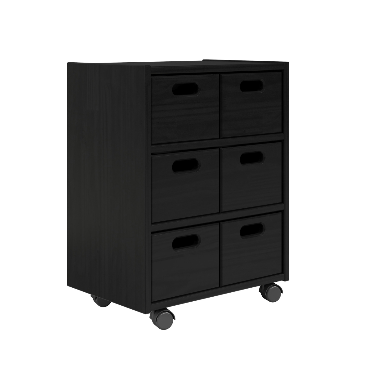 47939 Solid Wood Roll Cart Cubby