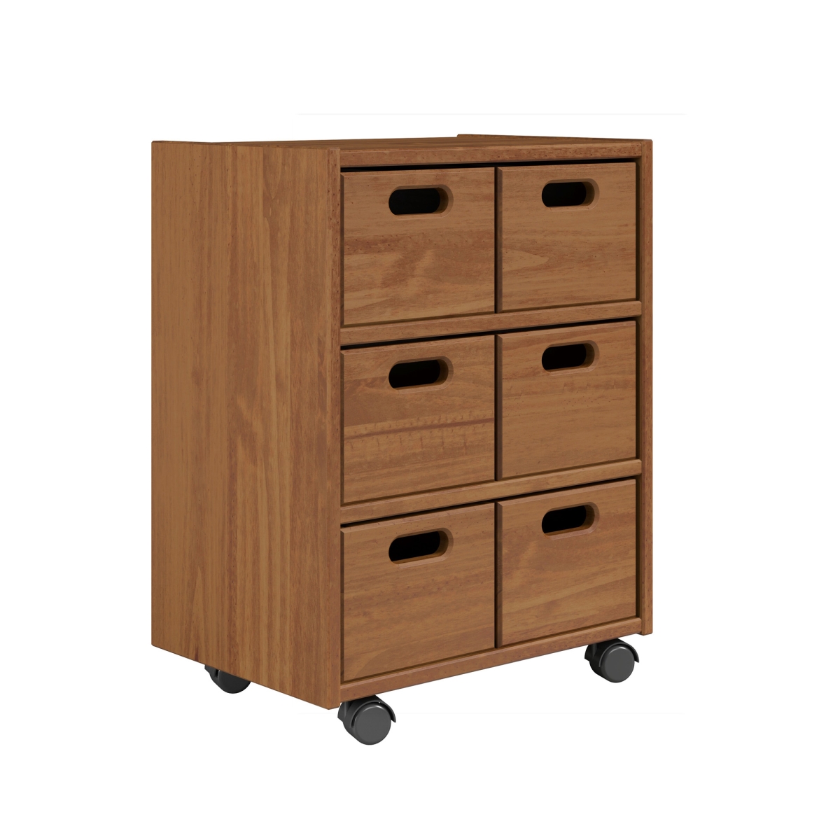47944 Solid Wood Roll Cart Cubby