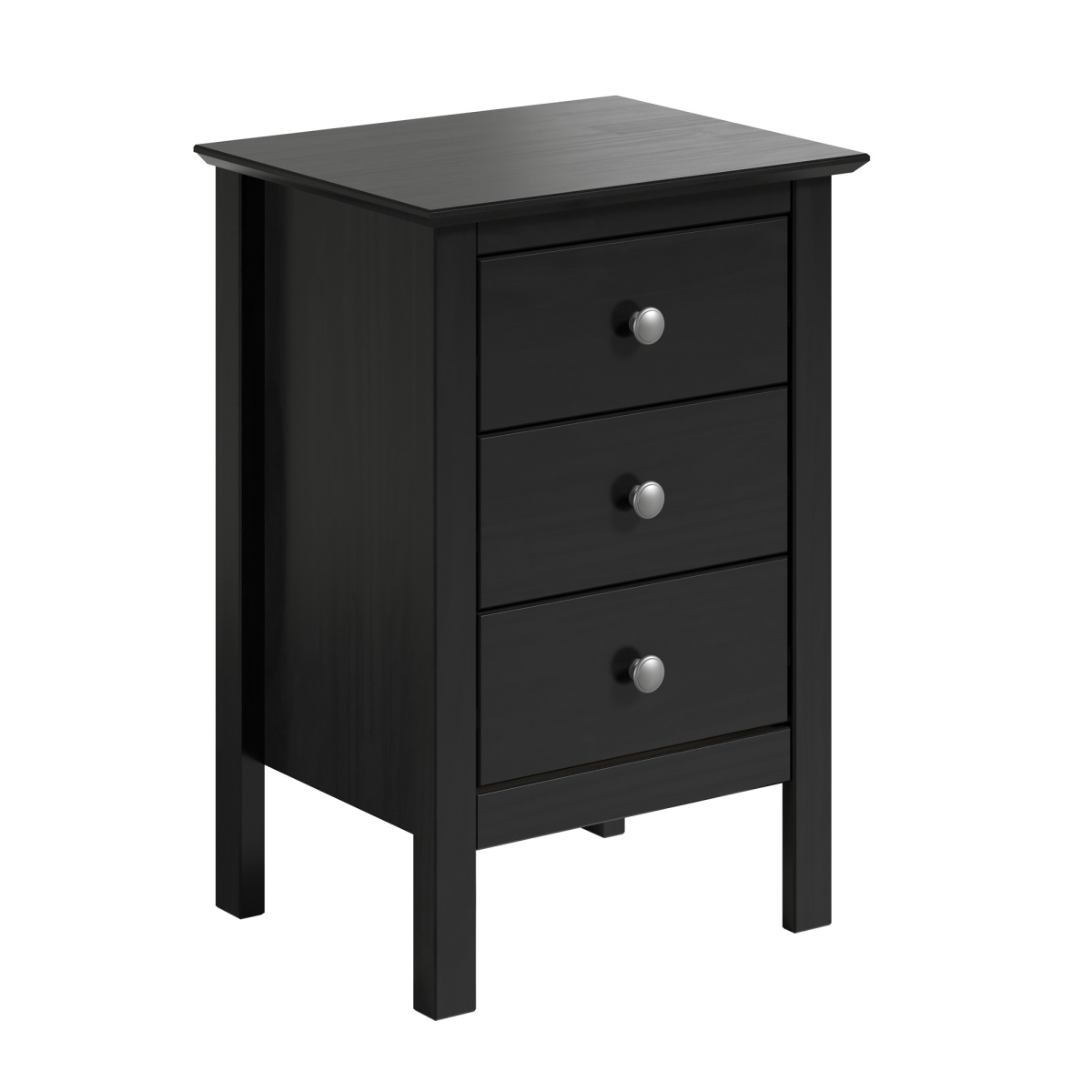 47923 Three Drawer End Table - Nightstand - Black