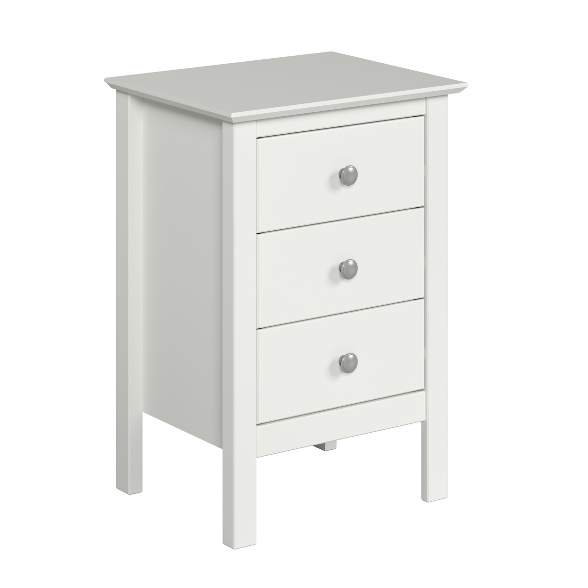 47925 Three Drawer End Table - Nightstand - White