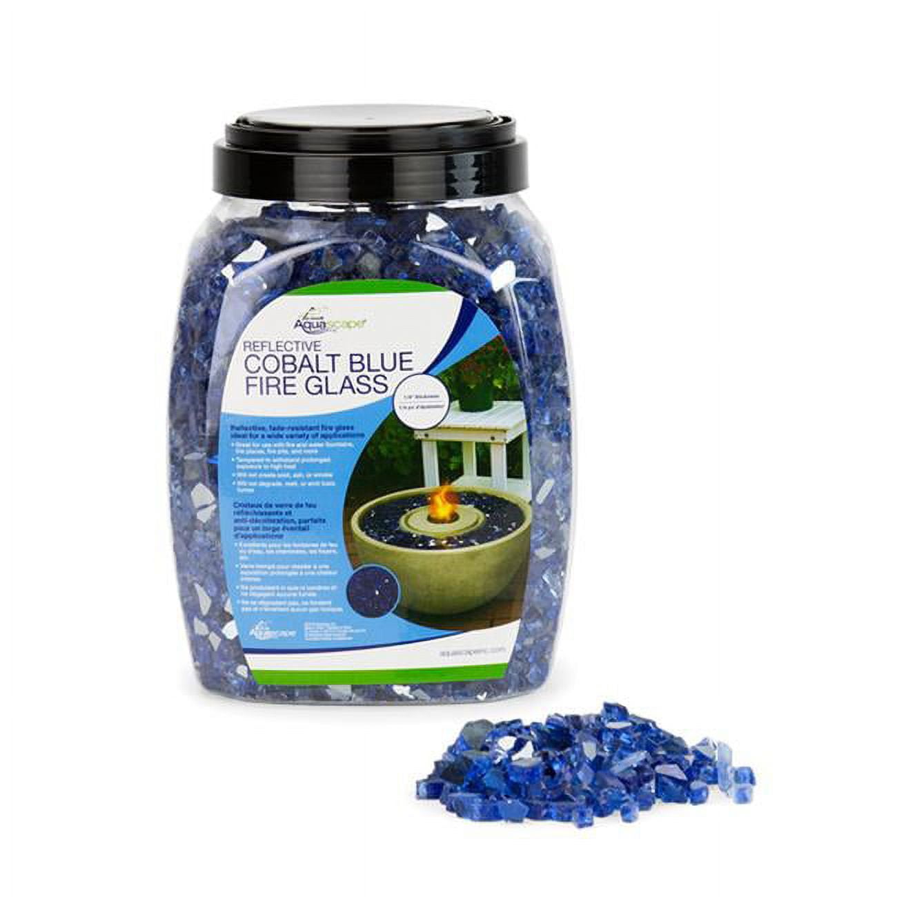 78263 14 in. Cobalt Blue Fire Glass - 10 lbs