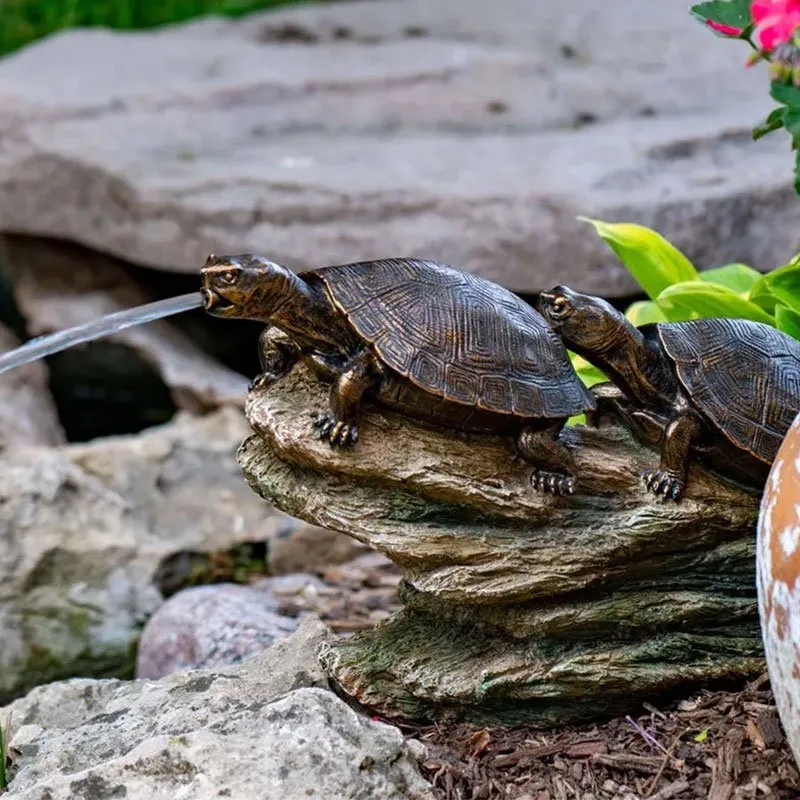 78372 Double Turtle On Log Spitter