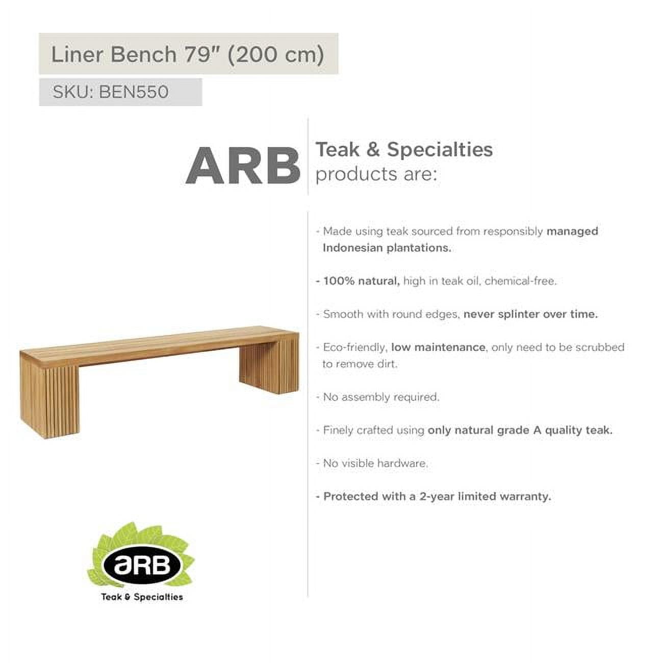 BEN550 Teak Bench Liner 79' (200 cm)