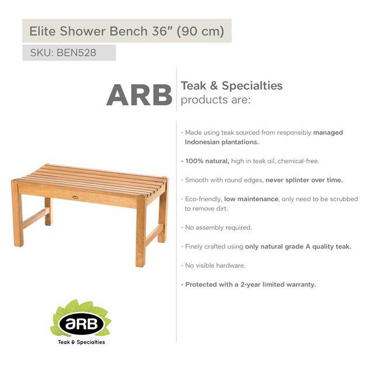 BEN528 Teak Bench Elite 36' (90 cm)