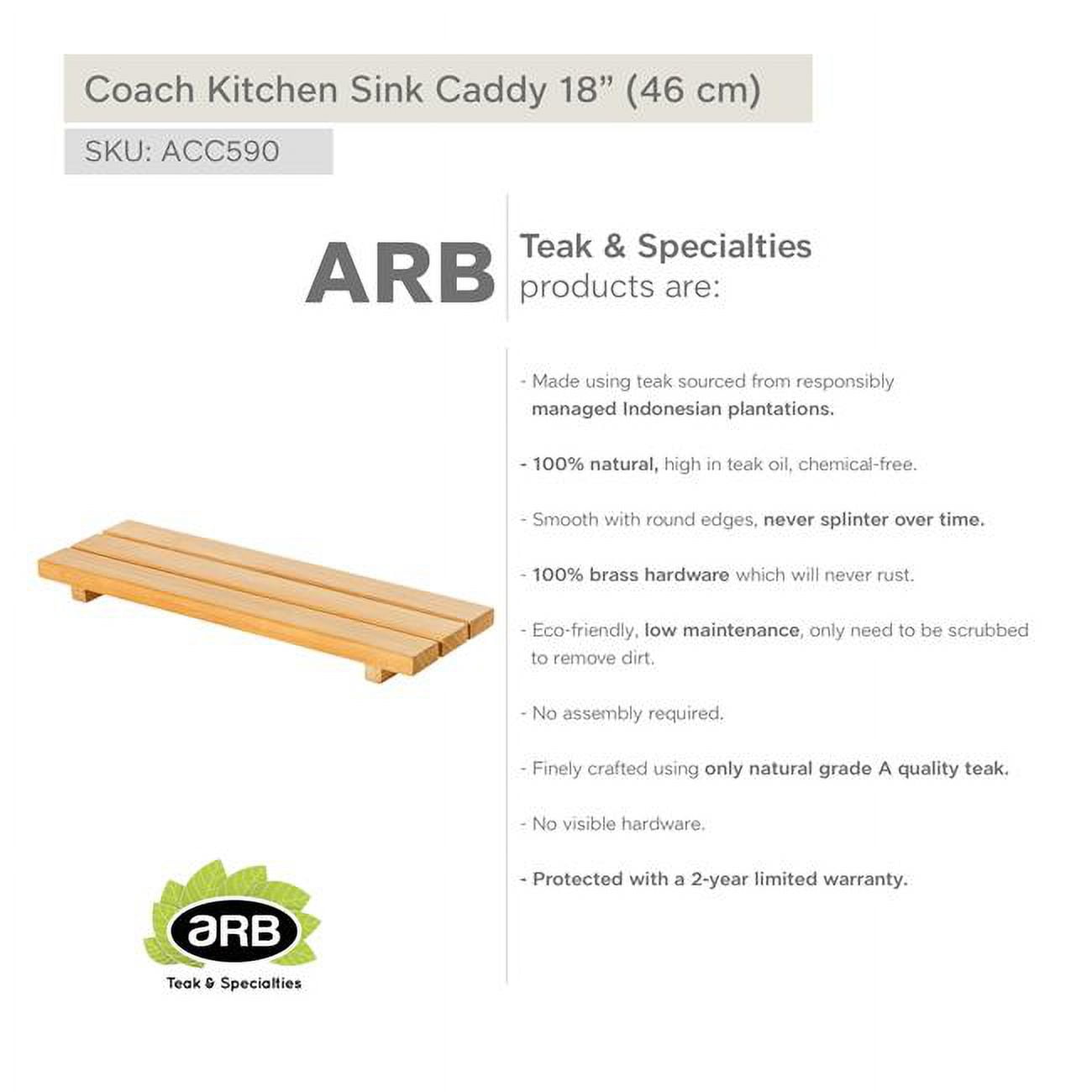 ACC590 Teak Kitchen Sink Caddy Coach 18' (46 cm)