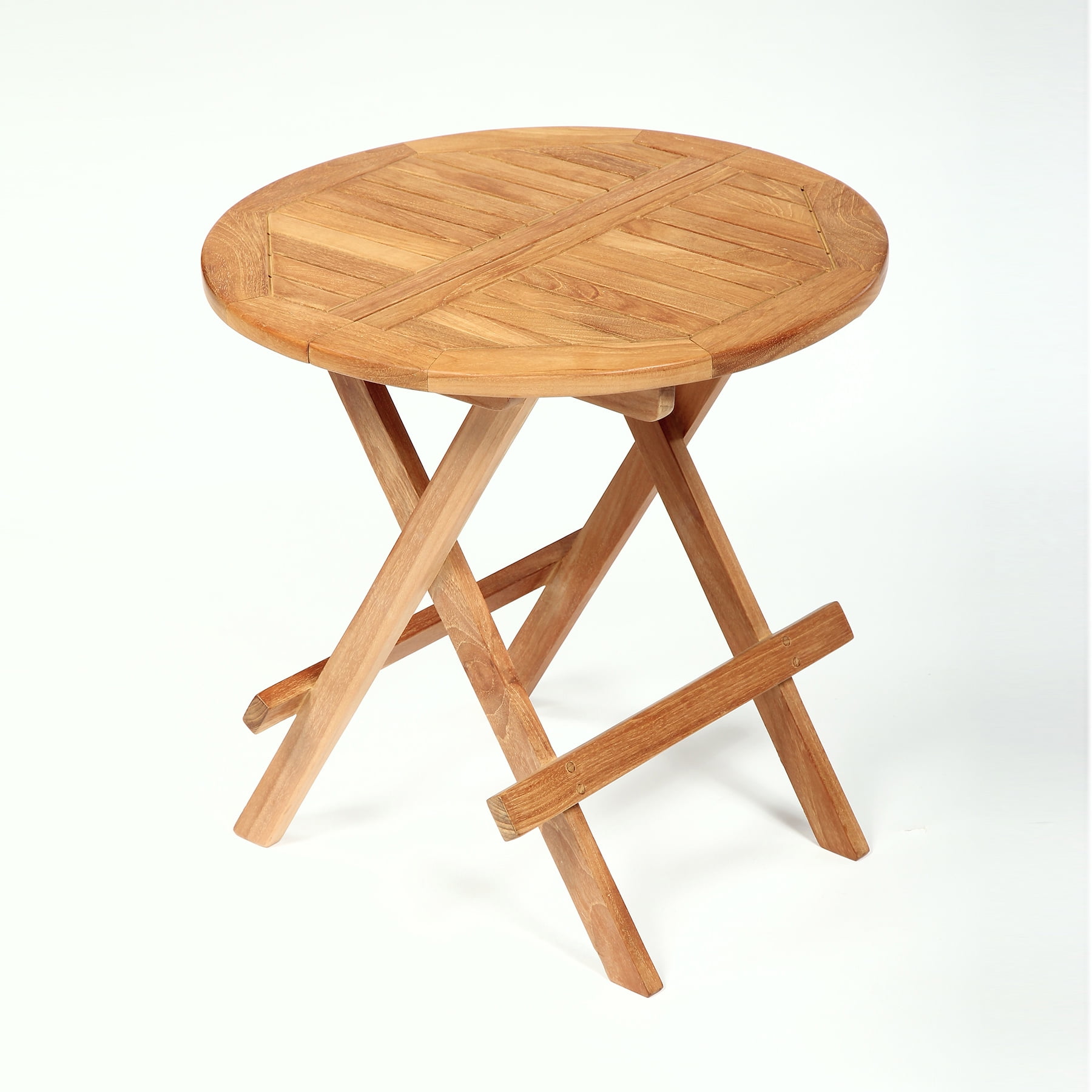 TAB192 Teak Folding Side Table - Round 20' (50 cm)