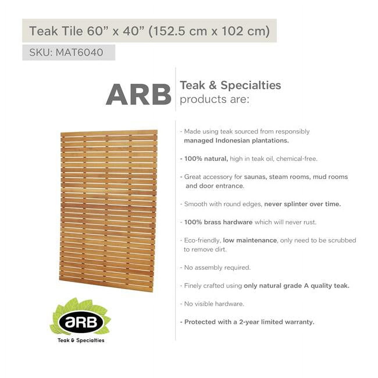 Picture of ARB TEAK & SPECIALTIES MAT6040 Teak Tile 60&apos; X 40&apos; (152.5 cm x 102 cm)