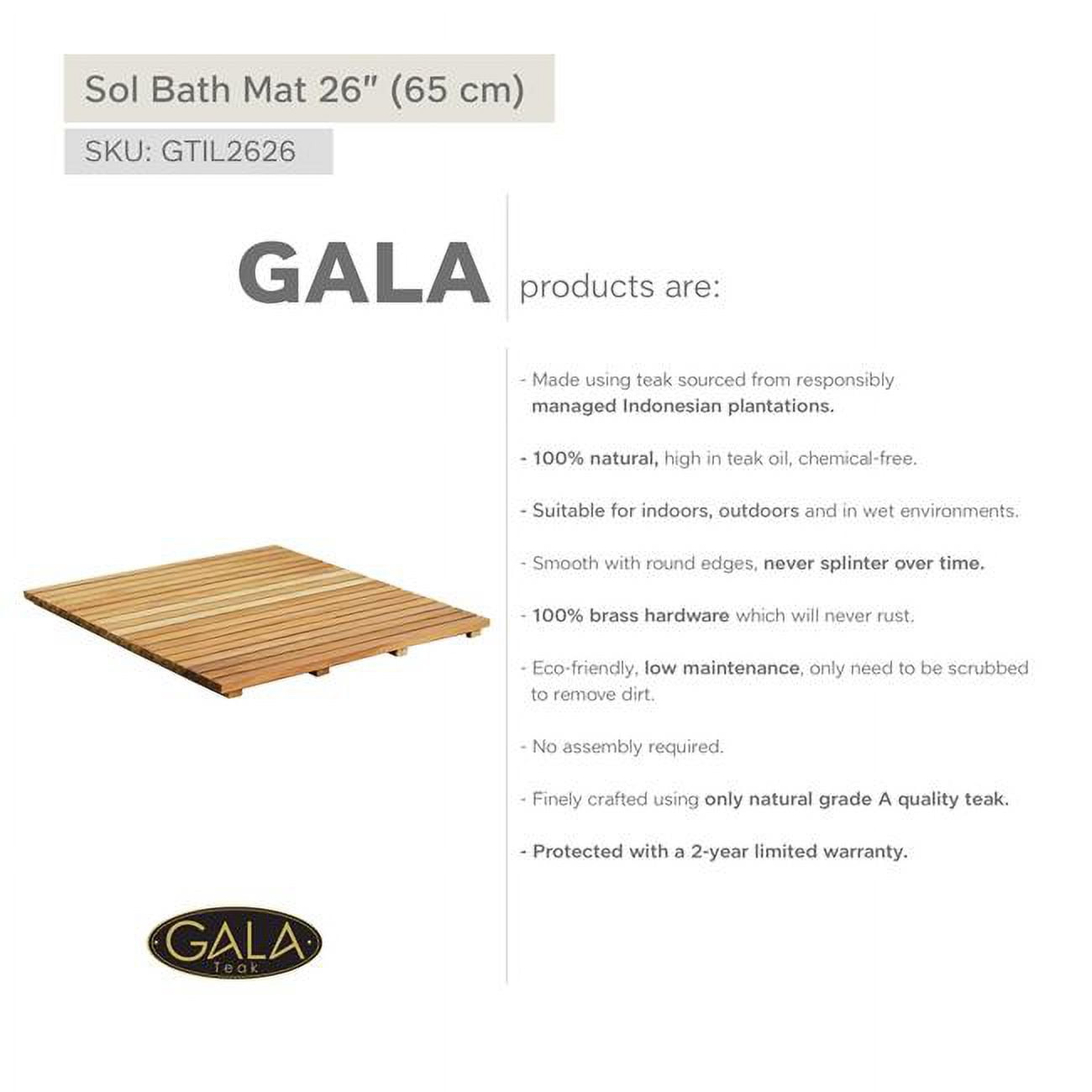 GTIL2626 Teak Bath Mat SOL 26' (65 cm)