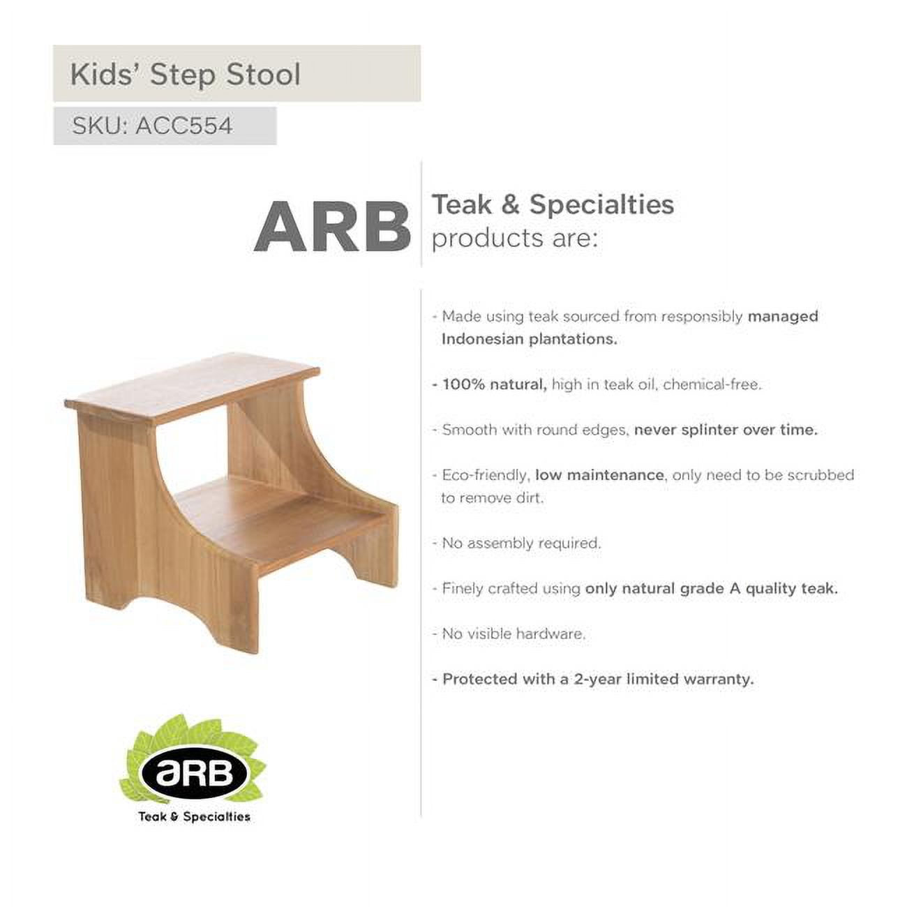 ACC554 Teak Step Stool for Kids