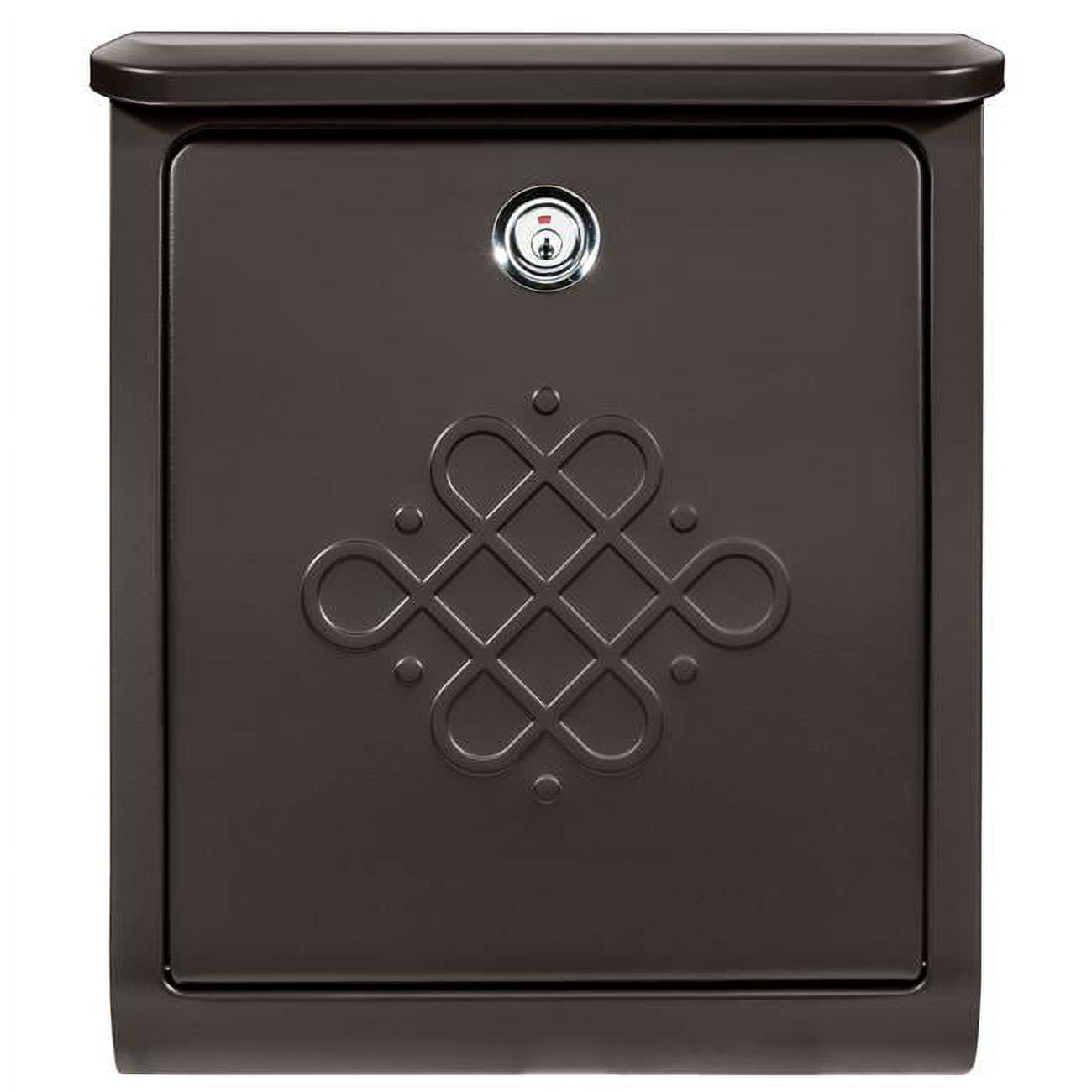 Picture of Architectural Mailboxes 2697RZ-10 Bordeaux Locking Wall Mount Mailbox - Rubbed Bronze - Medium