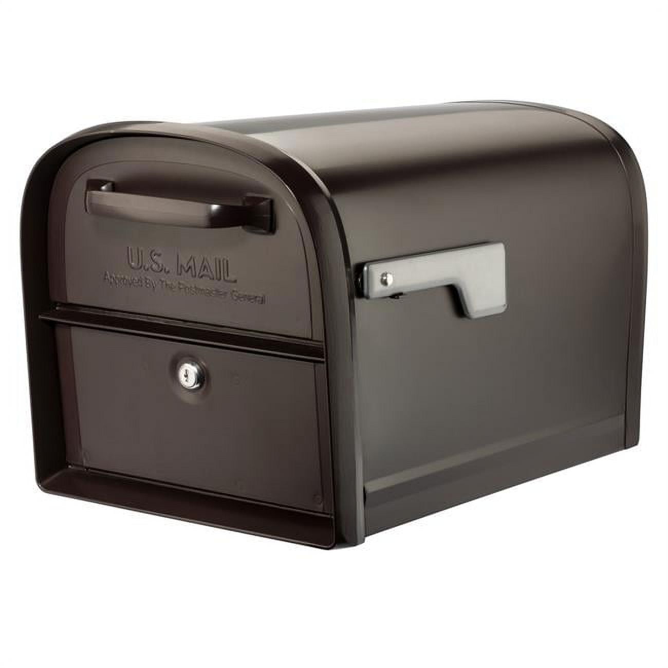 Picture of Architectural Mailboxes 6300RZ 360 deg Oasis Post Mount Locking Mailbox - Rubbed Bronze - Large