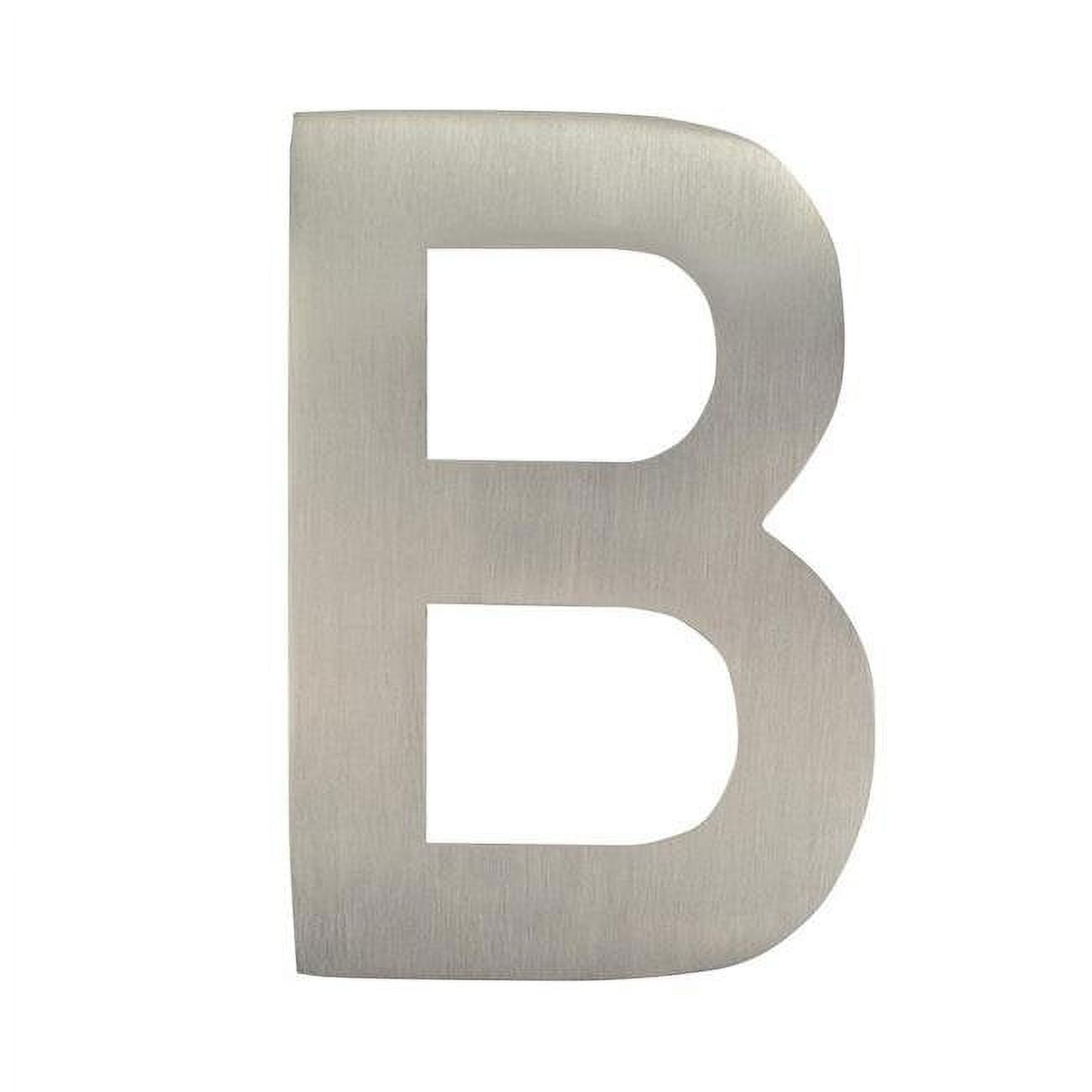 4 in. Brass Floating House Letter B, Satin Nickel