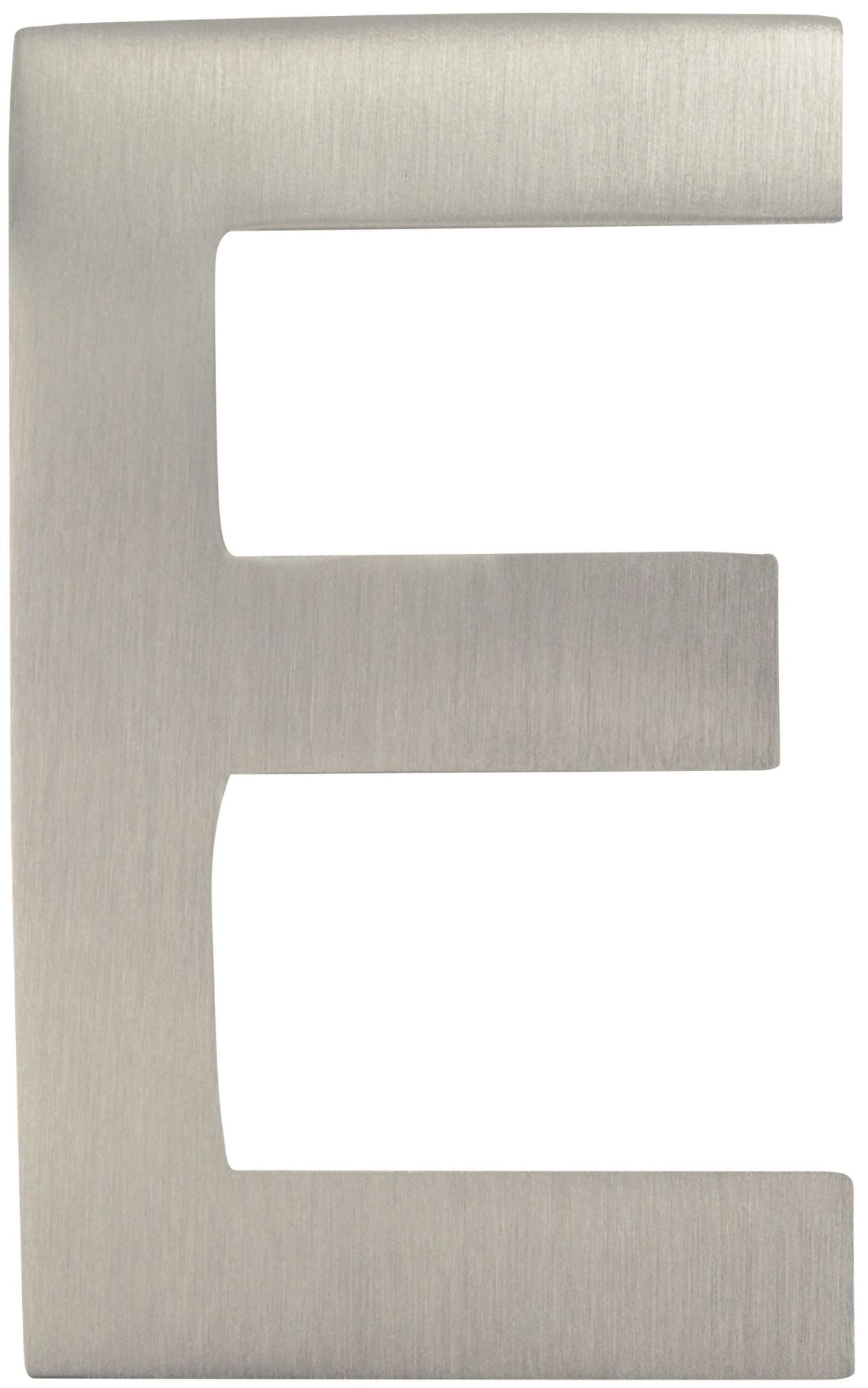 3582SN-E 4 in. Brass Floating House Letter E, Satin Nickel