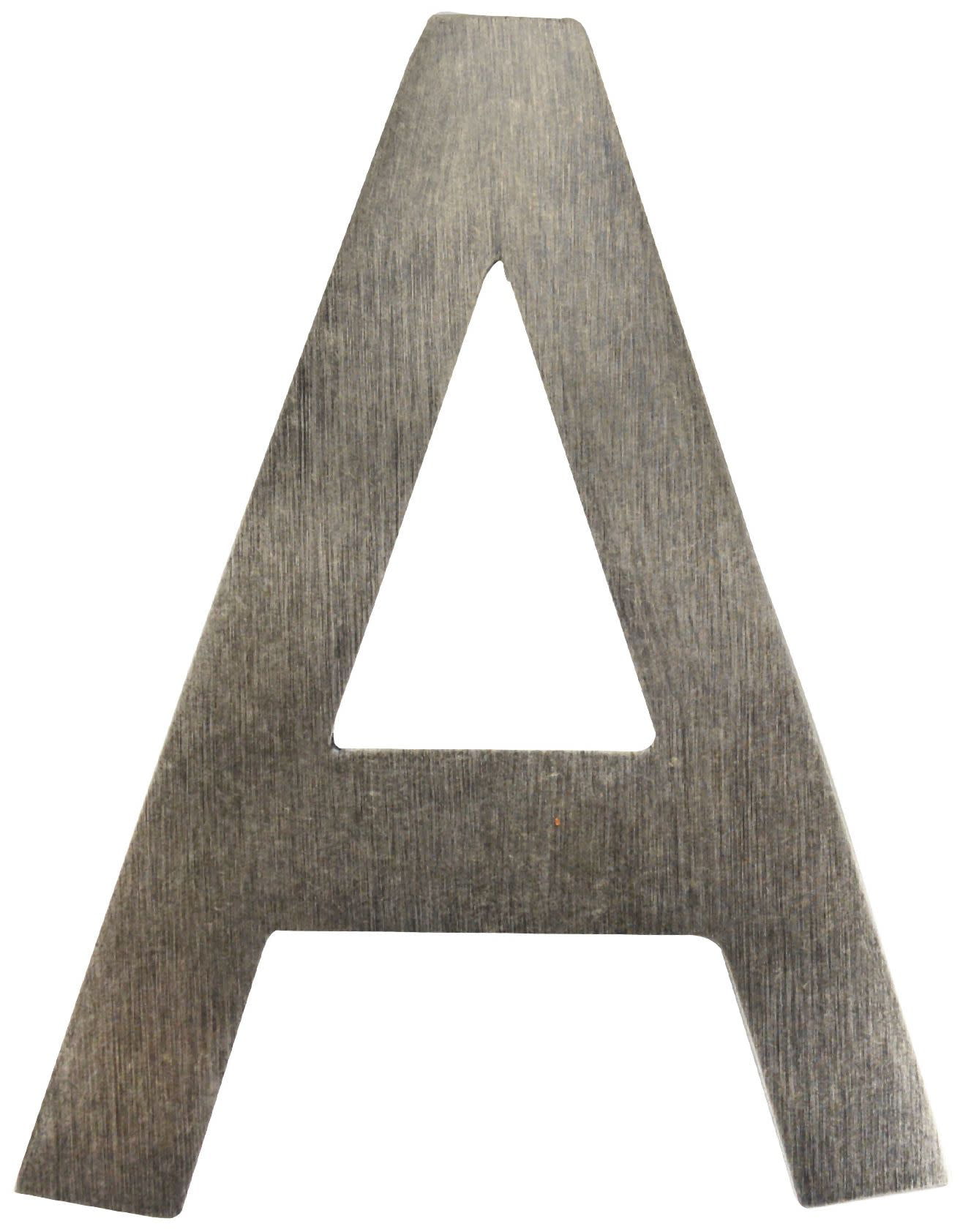 Picture of Architectural Mailboxes 3582APA-A 4 in. Brass Floating House Letter A&#44; Antique Pewter