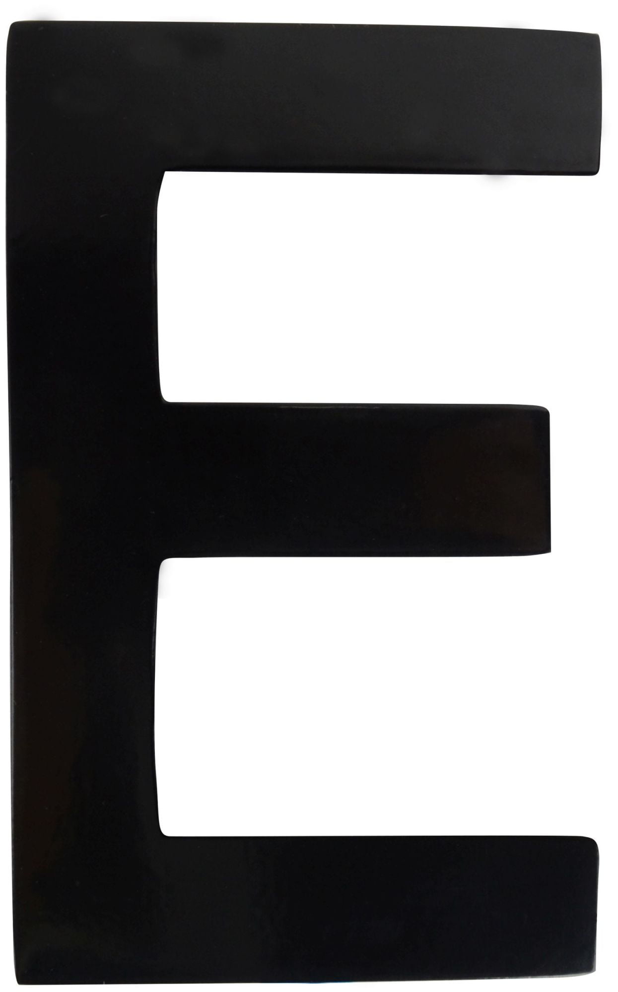 3582B-E 4 in. Brass Floating House Letter E, Black