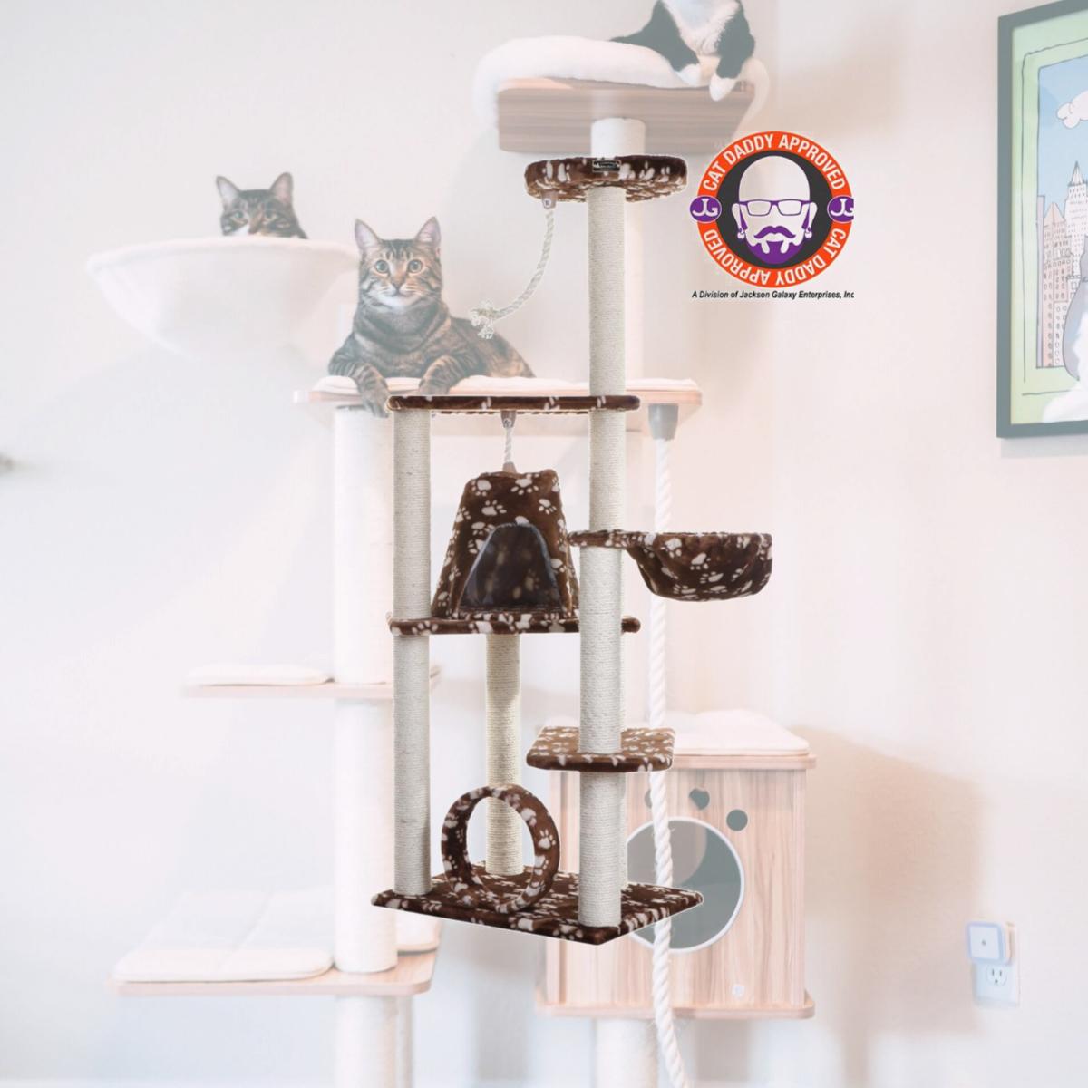 Picture of Armarkat Real Wood Cat Tree Hammock Bed With Natural Sisal Post for Cats and Kittens  A6601