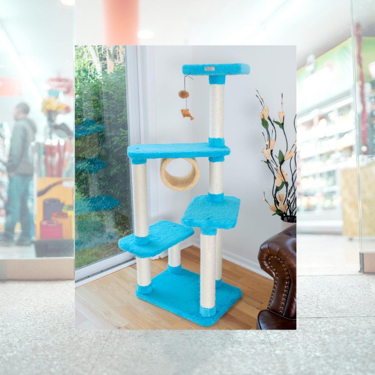 Picture of Armarkat Real Wood Cat Climber  Cat Junggle Tree With Platforms  X6105 Skyblue