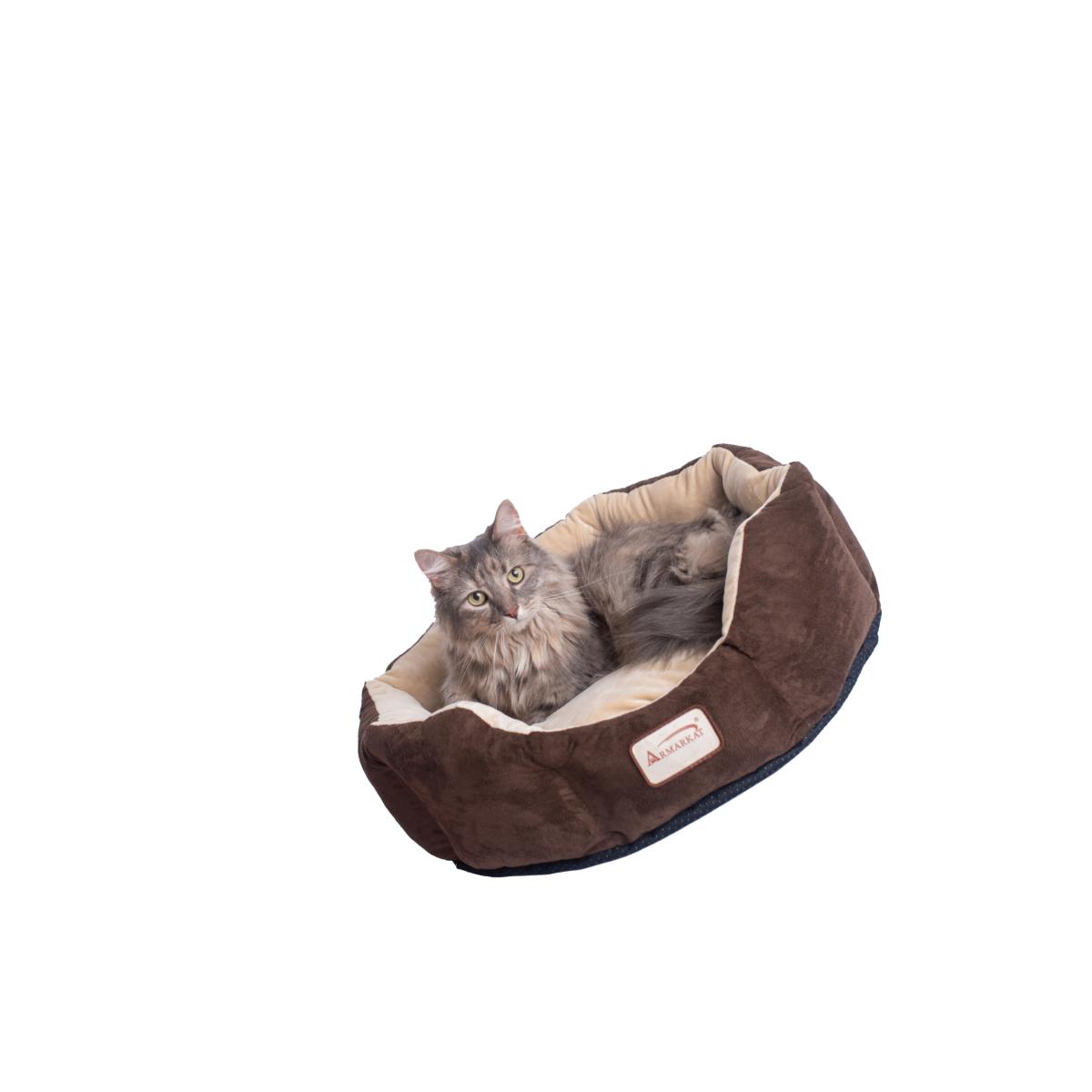Picture of Aeromark C01HKF-MH Armarkat Pet Bed Cat Bed 20 x 20 x 8 - Mocha & Beige