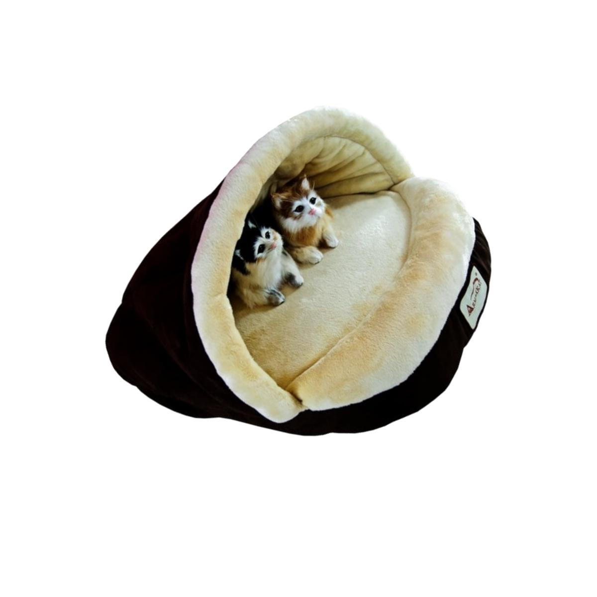 Picture of Aeromark C05HKF-MH Armarkat Pet Bed Cat Bed 22 x 16 x 12 - Mocha & Beige