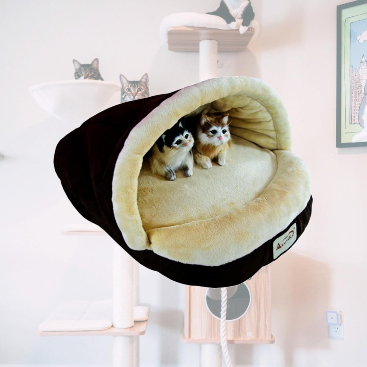 Picture of Aeromark C05HKF-MH Armarkat Pet Bed Cat Bed 22 x 16 x 12 - Mocha & Beige