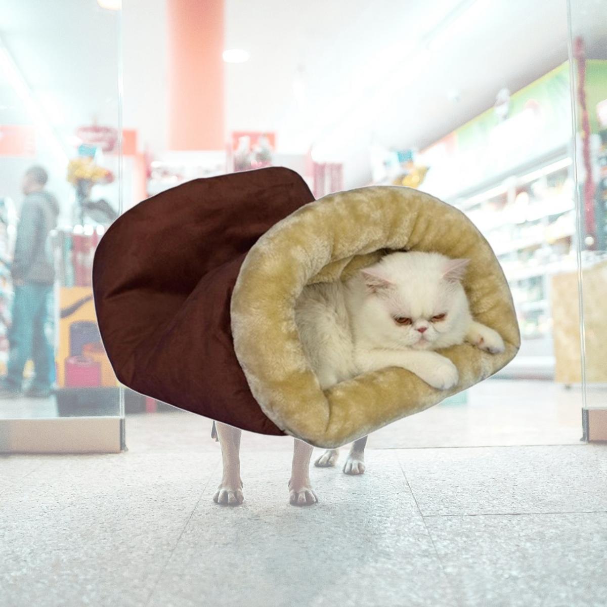 Picture of Aeromark C15HTH-MH Armarkat Pet Bed Cat Bed 22 x 10 x 14 - Indian Red & Beige