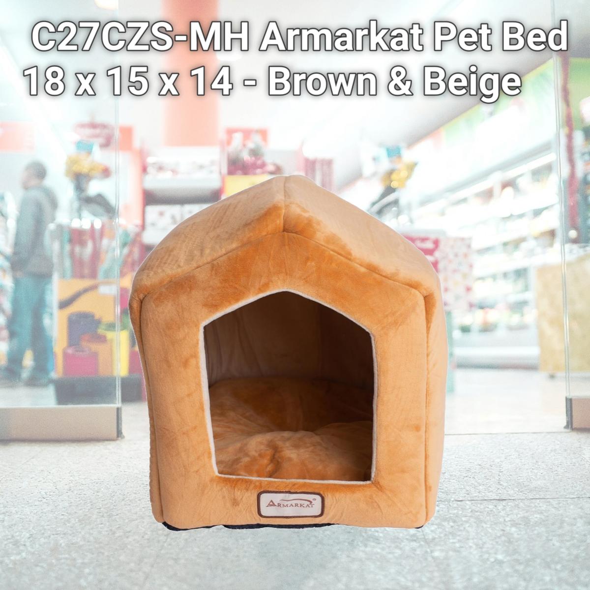 Picture of Aeromark C27CZS-MH Armarkat Pet Bed 18 x 15 x 14 - Brown & Beige