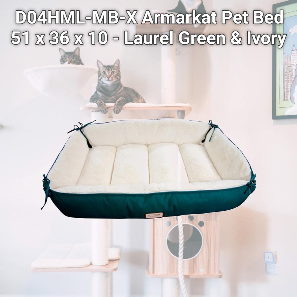 Picture of Aeromark D04HML-MB-X Armarkat Pet Bed 51 x 36 x 10 - Laurel Green & Ivory