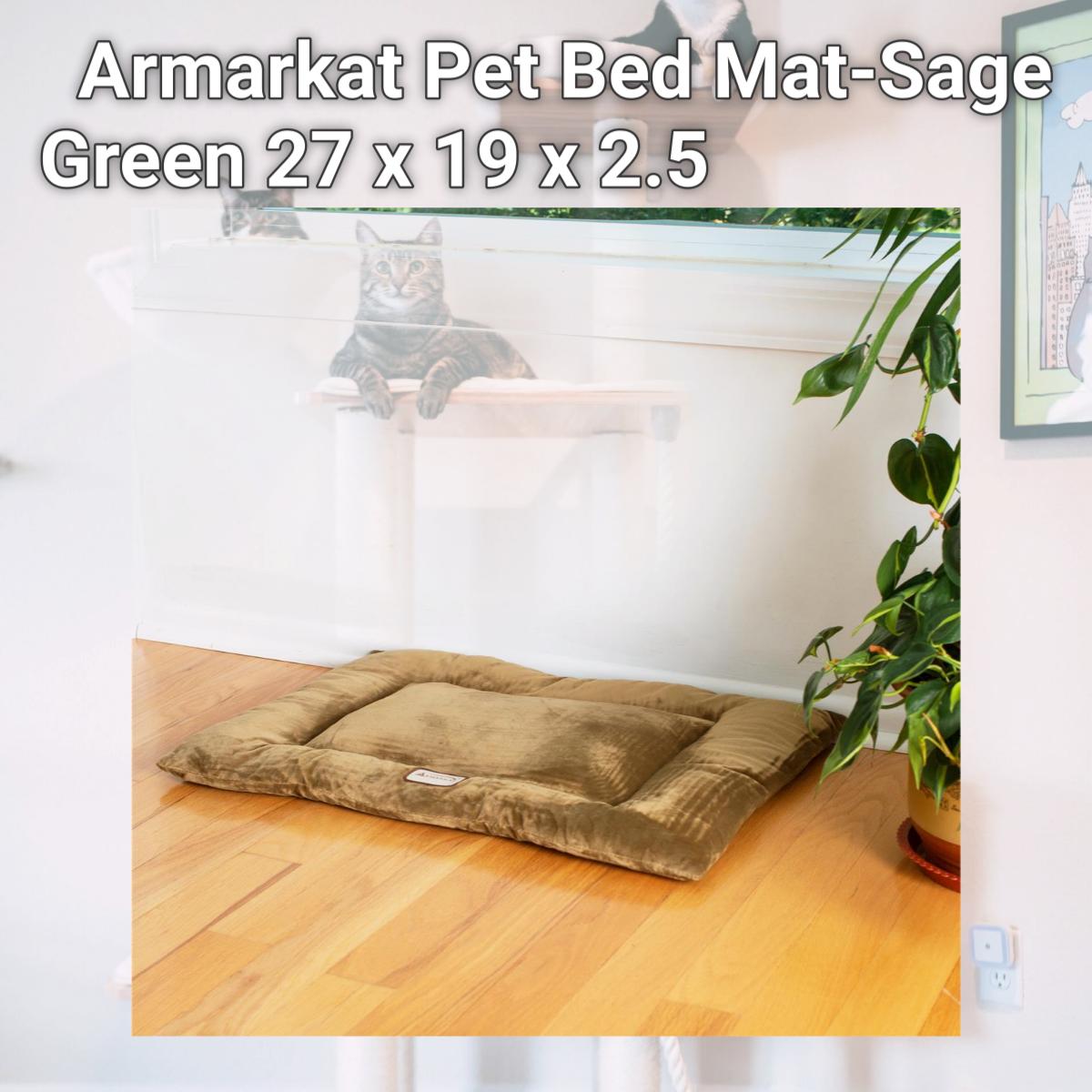 Picture of Aeromark M01CHL-M Armarkat Pet Bed Mat-Sage Green 27 x 19 x 2.5