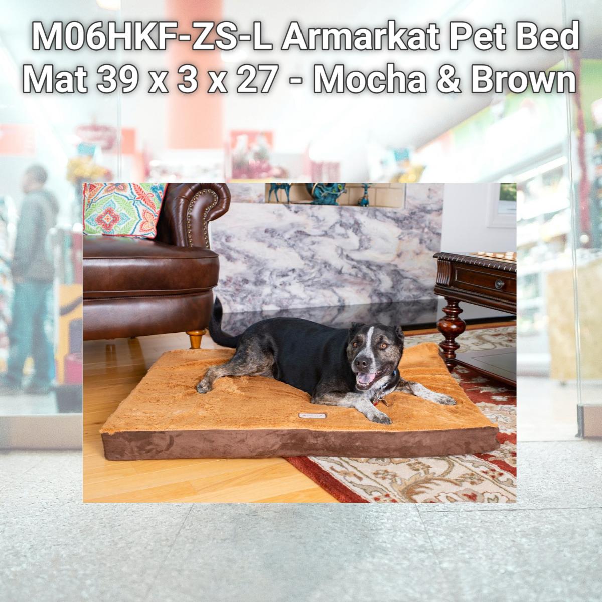 Picture of Aeromark M06HKF-ZS-L Armarkat Pet Bed Mat 39 x 3 x 27 - Mocha & Brown