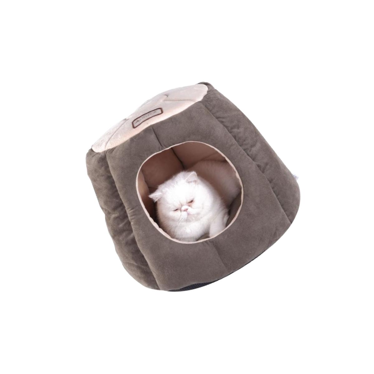 Picture of AeroMark C30HML-MH Armarkat Cat Bed- Laurel Green and Beige C30HML-MH