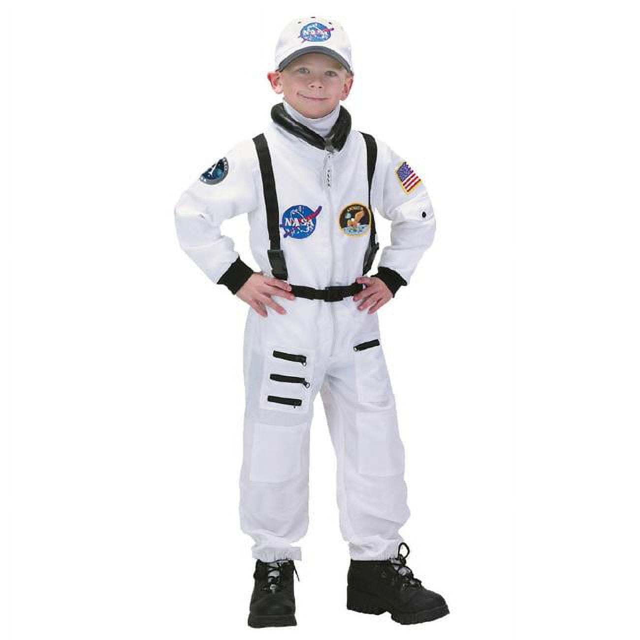 Picture of Aeromax ASWA-46 4 by 6 Apollo 11 Junior Astronaut Suit with Embroidered Cap - White